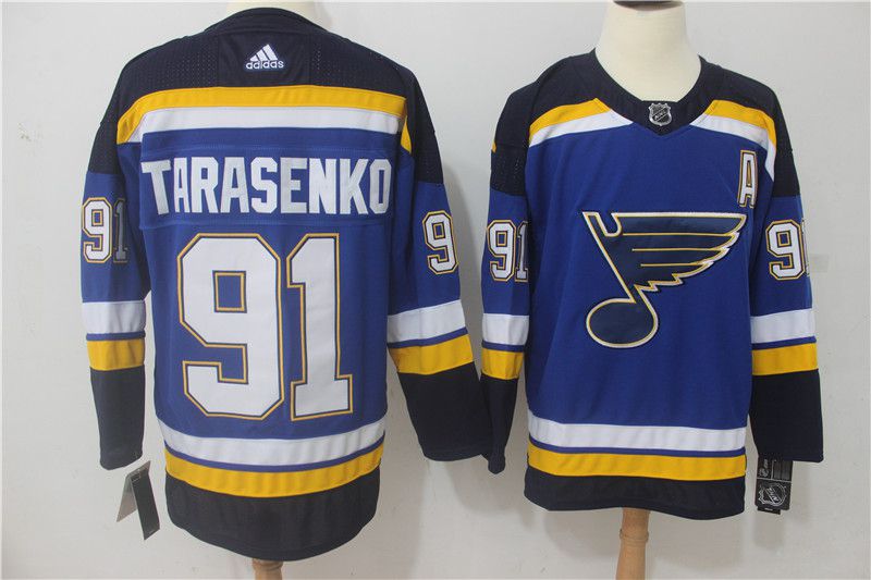 Men St. Louis Blues 91 Vladimir Tarasenko blue Hockey Stitched Adidas NHL Jerseys